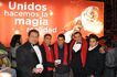 Mago Alberto Maya, Mago John Lee, C. Alcalde de Coacalco C.P. Roberto Ruiz Moronatti, Mago Argús Roldan e Hijo del C. Alcalde